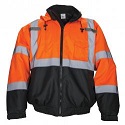 BOMBER JKT HOOD CLS 3 HI VIZ ORANGE-2XL